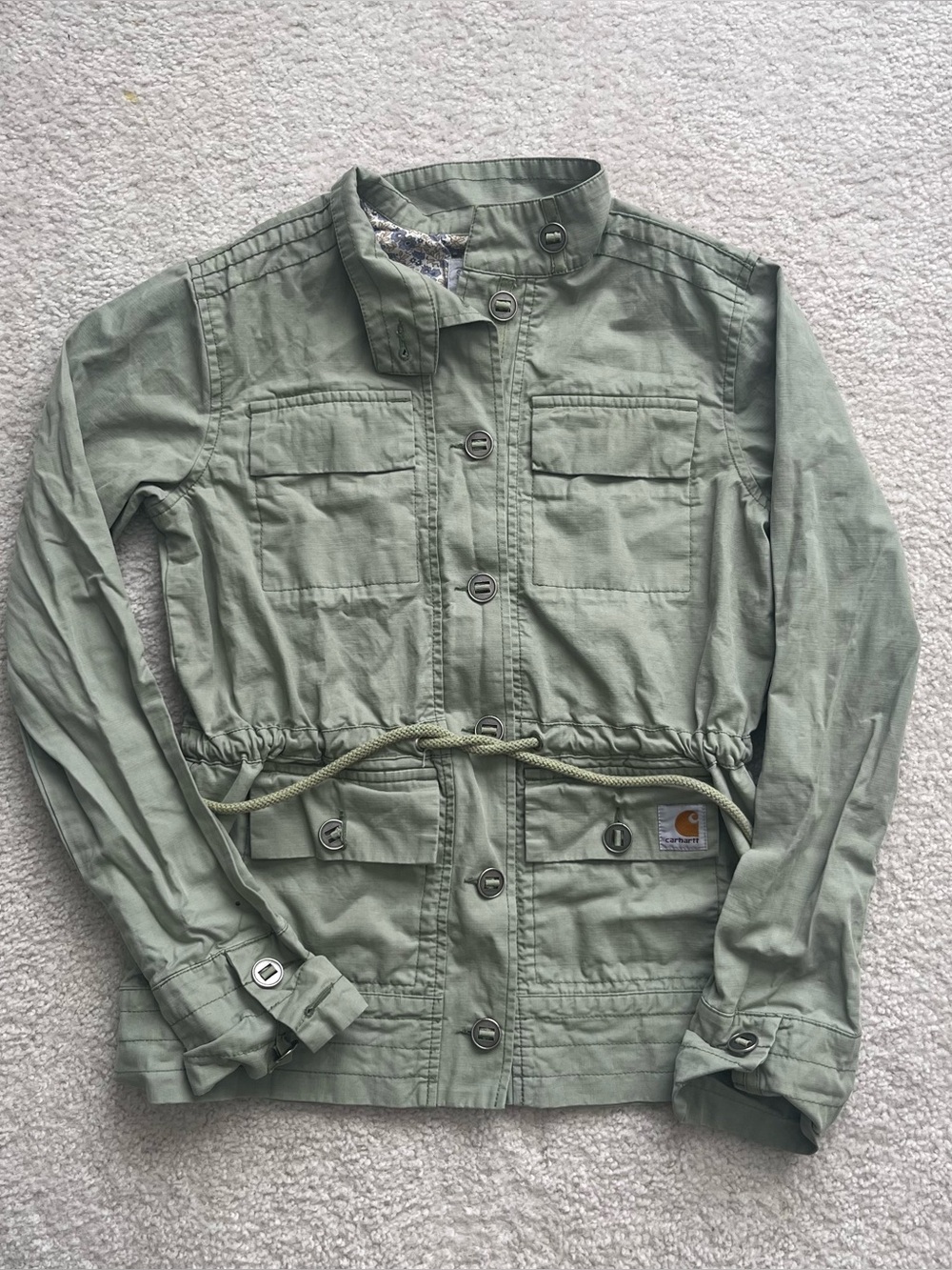 Carhartt Sage Green Drawstring Utility Jacket